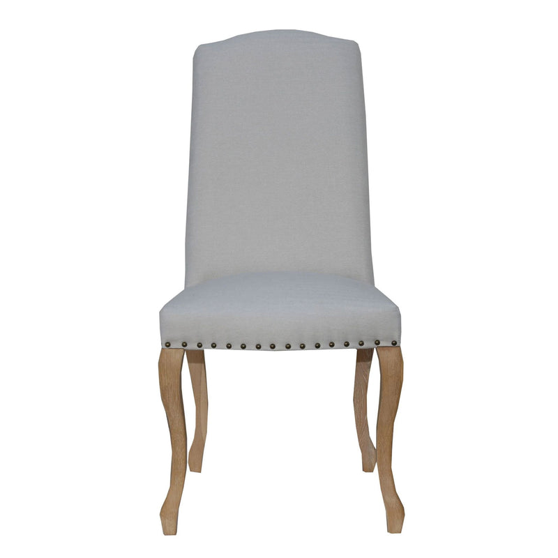 Luxury Natural Fabric Dining Chair Set of 2 by Lavishway | Dining Chairs-31114
