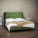 Sloane Upholstered Green Velvet Bed by Lavishway | Velvet Bed-32666