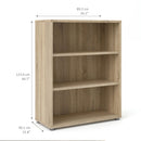 Prima Oak Finish 2 Shelves Bookcase by Lavishway | Book Shelves and Cabinets-29294