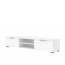 Match White High Gloss 2 Drawers TV Unit by Lavishway | TV Units Cabinets-29456