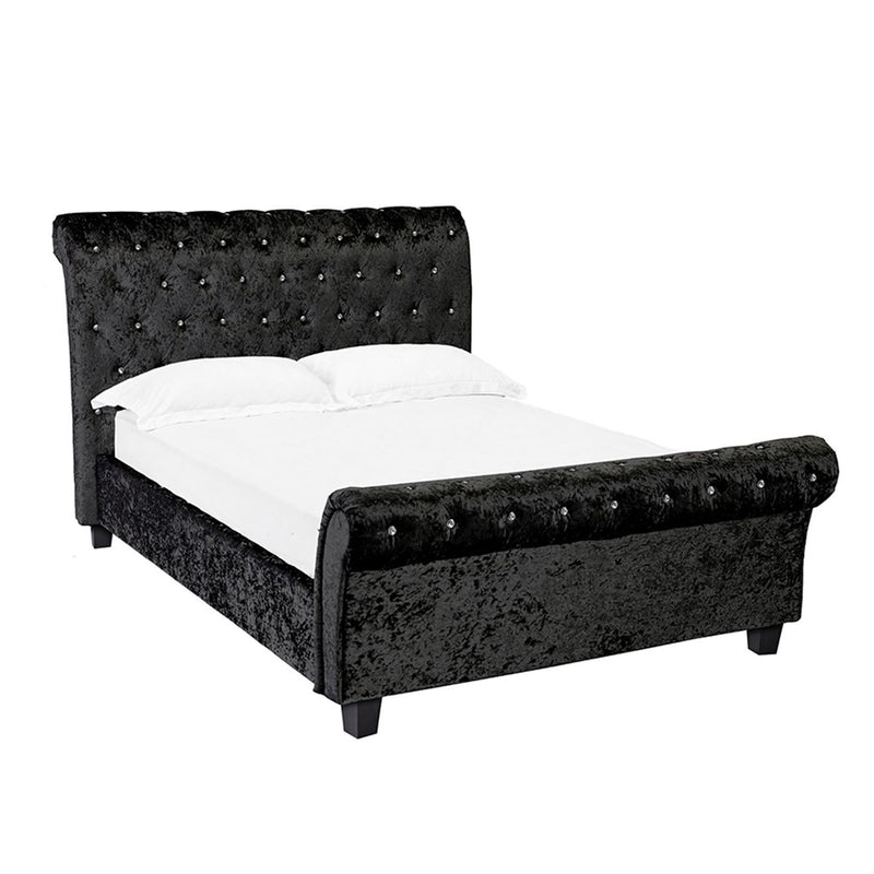Isabella Crushed Velvet Double Bed by Lavishway | Velvet Bed-35552