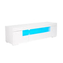 Milano High Gloss LED White Media Unit by Lavishway | TV Units Cabinets-35386