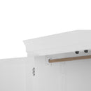 Swallow 2 Doors Full Hanging White Wardrobe by Lavishway | Wardrobe-31580