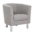 Cleveland Nova Light Grey Fabric Armchair by Lavishway | Fabric Sofas-30034
