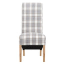 Cappuccino Check Dining Chair - Set of 2 by Lavishway | Dining Chairs-36206