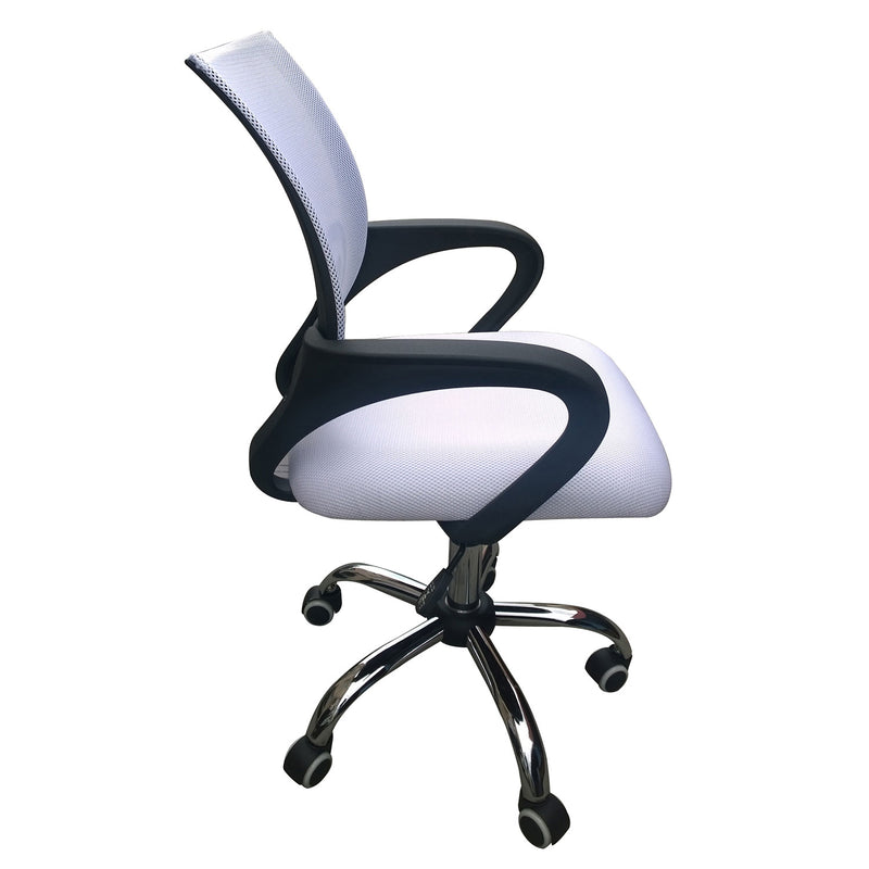 Tate Mesh Back White Office Chair by Lavishway | Mesh Chairs-35156