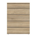 Nova Oak Finish 5 Drawers Chest by Lavishway | Chest Of Drawers-30120