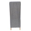 Wave Back Light Grey Dining Chair Set of 2 by Lavishway | Dining Chairs-36152