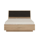 Kensington Ottoman Oak Finish King Size Bed by Lavishway | Wooden Beds-30054