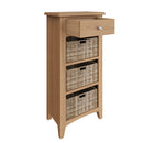Guildford Solid Oak 1 Drawer Unit Cabinet by Lavishway | Hallway Cabinets-36646