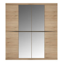 Kensington 4 Door Doors Oak Wardrobe by Lavishway | Wardrobe-30067