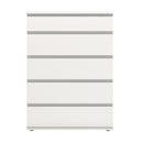 Nova White Finish 5 Chest Of Drawers by Lavishway | Chest Of Drawers-30111