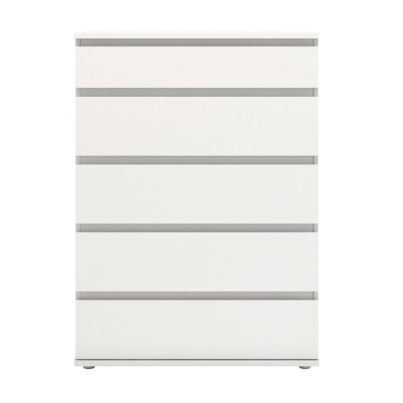 Nova White Finish 5 Chest Of Drawers by Lavishway | Chest Of Drawers-30111