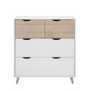 Stockholm Matt White Chest of 4 Drawer by Lavishway | Chest Of Drawers-35721