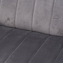 Emperor Grey Velvet 2 Seater Sofa by Lavishway | Velvet Sofa-34827