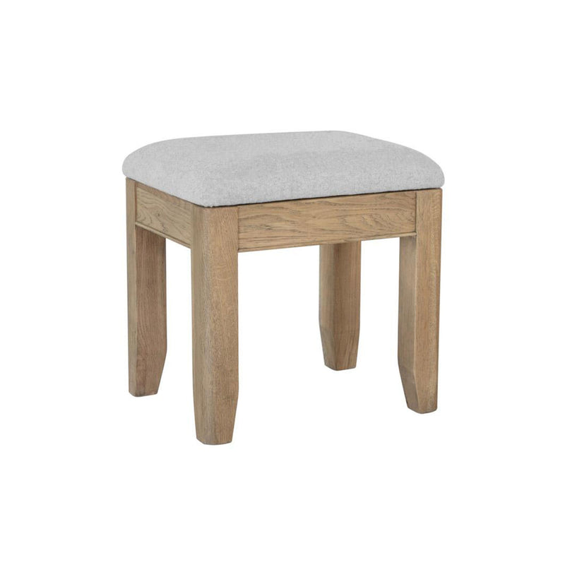 Heirloom Oak Finish Dressing Table Stool by Lavishway | Dressing Table Stools-32424