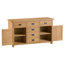 Chunky Oak 2 Doors 6 Drawers Wooden Sideboard by Lavishway | Sideboards-32487