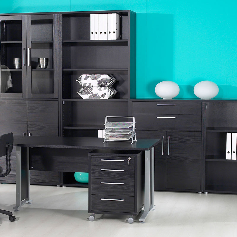 Prima Black Woodgrain 2 Doors Filing Cabinet by Lavishway | Filing Cabinets-29261