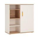 4Kids Oak & White High Gloss Low Cabinet by Lavishway | Cupboards & Cabinets-29820