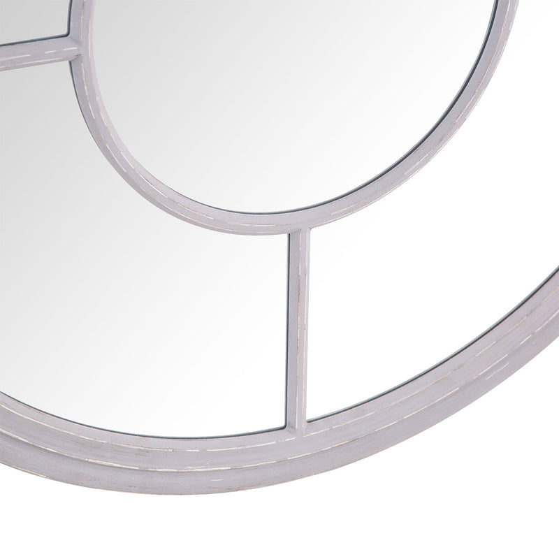 Window Circular Grey Wall Mirror by Lavishway | Wall Mirrors-36130
