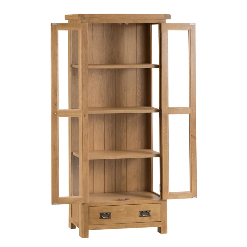 Chunky Oak 2 Doors Display Cabinet by Lavishway | Display Cabinet-32477