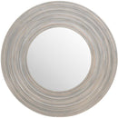 Grey Painted Round Ribbed Mirror by Lavishway | Wall Mirrors-40155
