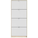 4 Tilting Doors Tall Shoe Storage Cabinet by Lavishway | Shoe Cabinets-42250
