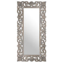 Grey Painted Hand Carved Mirror by Lavishway | Wall Mirrors-40098