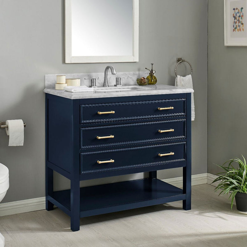 3 Drawers Marble Top Vanity Unit by Lavishway | Cupboards & Cabinets-26101