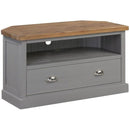 Byland 1 Drawer Wooden Grey Corner TV Unit by Lavishway | TV Units Cabinets-40043