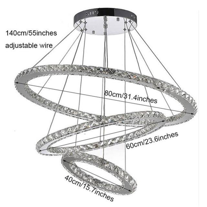 Modern Lustre Crystal LED Pendant Light by Lavishway | Pendant Lighting-50461