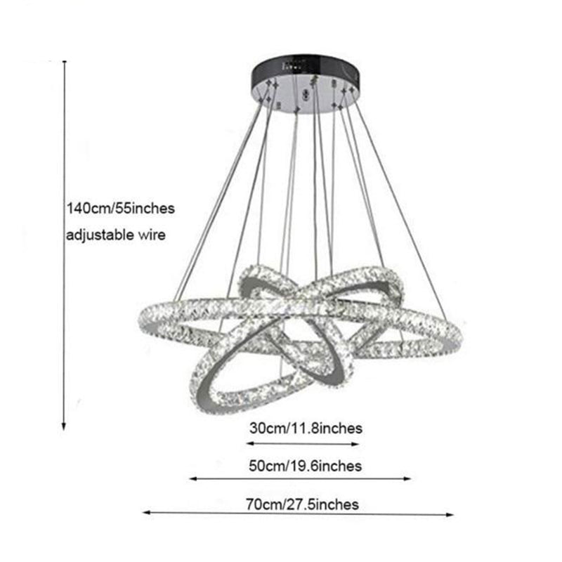 Modern Lustre Crystal LED Pendant Light by Lavishway | Pendant Lighting-50460