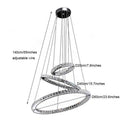 Modern Lustre Crystal LED Pendant Light by Lavishway | Pendant Lighting-50459