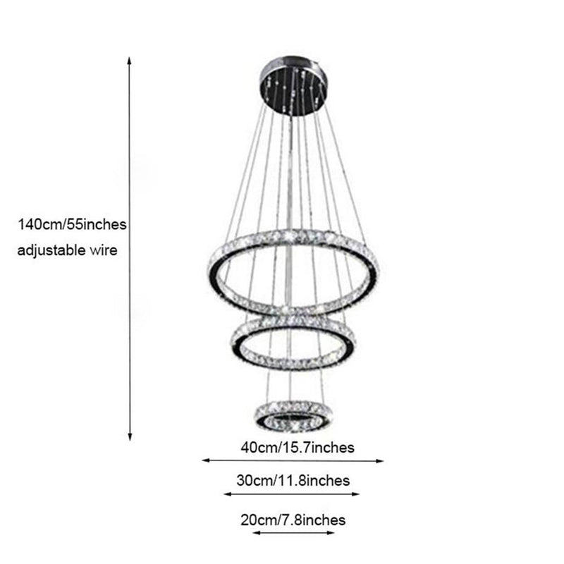 Modern Lustre Crystal LED Pendant Light by Lavishway | Pendant Lighting-50456