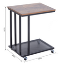 Mobile Brown & Black End Table by Lavishway | Side Tables-42600
