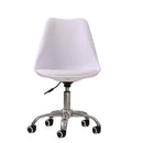 Orsen White Comfy Swivel Office Chair by Lavishway | Faux Chairs-35736