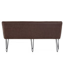Industrial Studded Back Leather Dining Bench by Lavishway | Dining Benches-31484