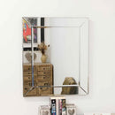 Silver Art Deco Beveled Decorative Mirror by Lavishway | Wall Mirrors-41676