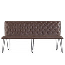 Industrial Studded Back Leather Dining Bench by Lavishway | Dining Benches-31482