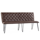 Industrial Studded Back Leather Dining Bench by Lavishway | Dining Benches-31481