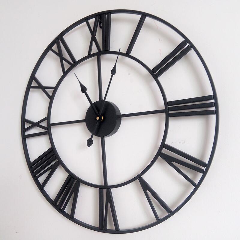 Retro Metal Art Hollow Modern Wall Clock by Lavishway | Wall Clocks-38407