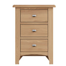 Guildford Solid Oak 3 Drawer Bedside Cabinet by Lavishway | Bedside Tables-32019