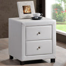 Chelsea Leather 2 Drawers Bedside Cabinet by Lavishway | Bedside Tables-27008