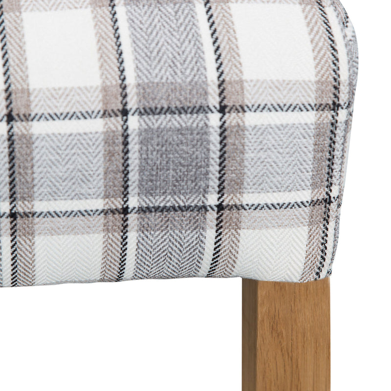 Cappuccino Check Dining Chair - Set of 2 by Lavishway | Dining Chairs-36210