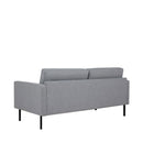 Larvik Fabric 2 Seater Sofa with Black Legs by Lavishway | Fabric Sofas-30372