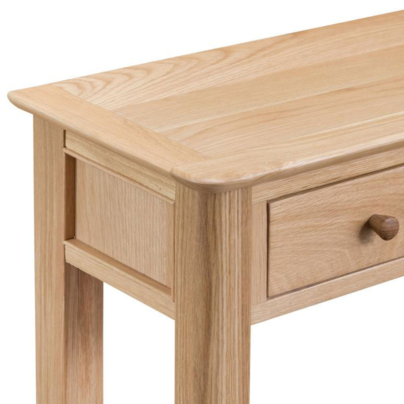 Nordic Oak Single Drawer Console Table by Lavishway | Hallway Console Table-32304