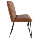 Studded Back Tan Leather Dining Bench by Lavishway | Dining Benches-31380