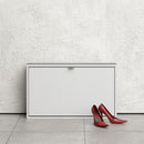 Shoes White 1 Tilting Door Shoe Cabinet by Lavishway | Shoe Cabinets-29104