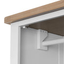 Tattershall Oak Top Single Wardrobe in White by Lavishway | Wardrobe-35983