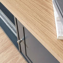 Two Tone 2 Door Large TV Stand in Slate Blue by Lavishway | TV Units Cabinets-43030